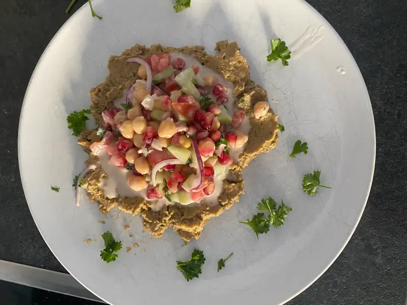 Baba Ganoush mir Kichererbsensalat