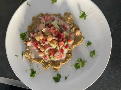 Baba Ganoush mir Kichererbsensalat