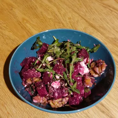 Warm Lentil & Beet Salad with Feta