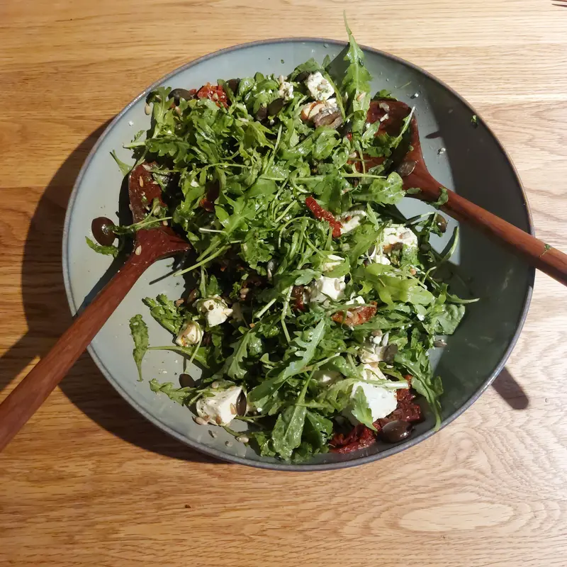 Sun-Dried Tomato Salad with Olives and Feta
