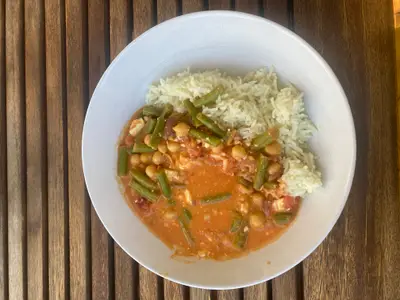 Feta-Kichererbsen-Curry Rezept